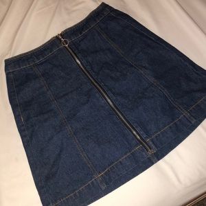 dark denim miniskirt